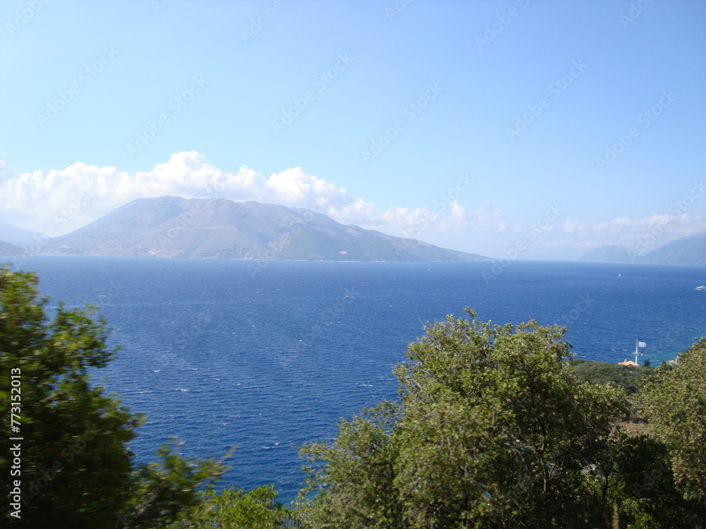 Fototapeta premium beach, sea, water, sand, ocean, coast, island, sky, summer, landscape, vacation, nature, tropical, travel, holiday, wave, bay, coastline, mediterranean, greece, scotland, shore, turquoise, paradise