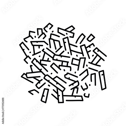 Fuel pellets line black icon.  Sign for web page, mobile app