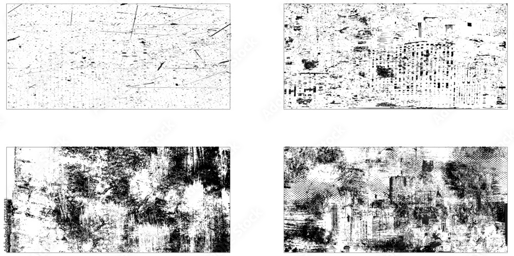 Abstract vector grunge surface texture background. Crackle line and scratch on concrete and stone surface. Abstract vector background in black and white color. Abstract vector grunge surface texture background. Crackle line and scratch on concrete and stone surface. Abstract vector background in black and white color.