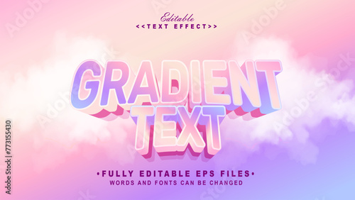 editable modern gradient text effect.typhography logo
