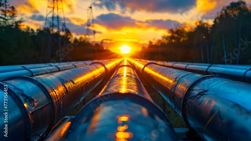 Network of pipelines transporting oil or gas, energy transportation 