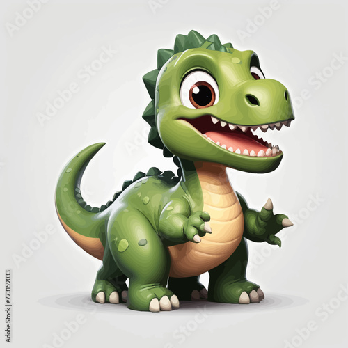 Cute dinosaur cartoon Logo Design Very Cool © Padilah