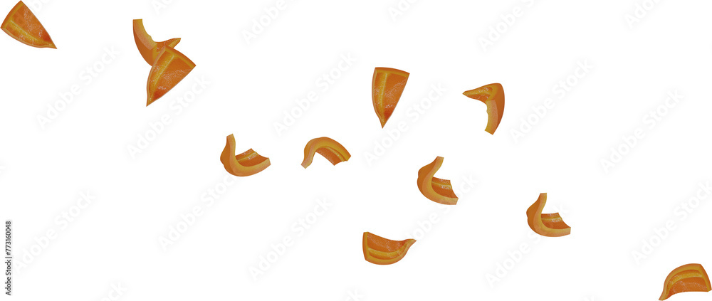 Fototapeta premium orange color paprika sliced