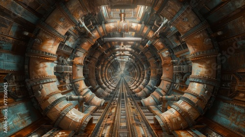 A labyrinthine system of pipes and tunnels, each leading to a different dimension