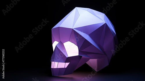 Purple light dances on a skull a spectral display