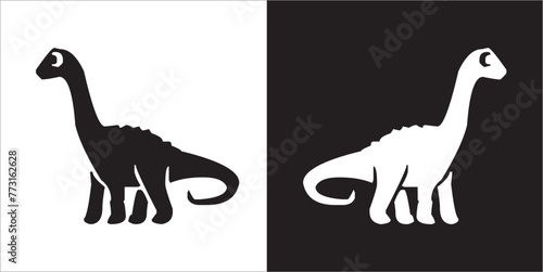 Illustration vector graphics of dinosaur icon