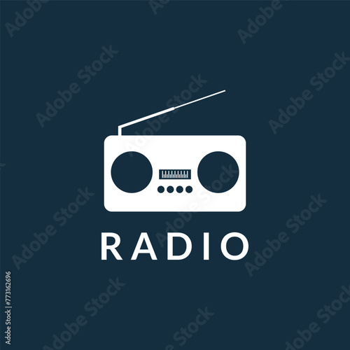 radio logo icon vector illustration