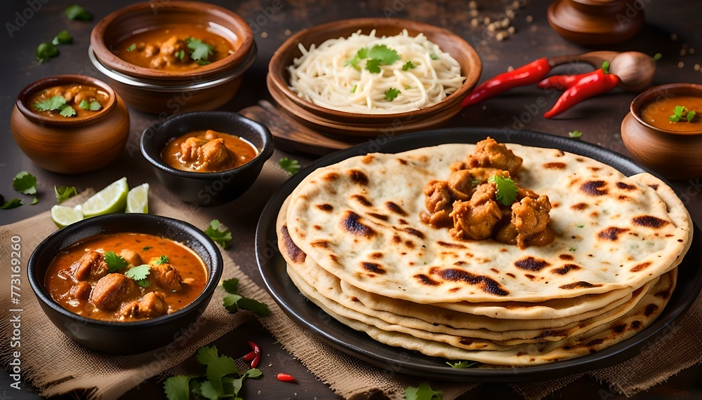Paj Roti Foto de Chilly chicken with Kerala parathas porotta roti parotta ...