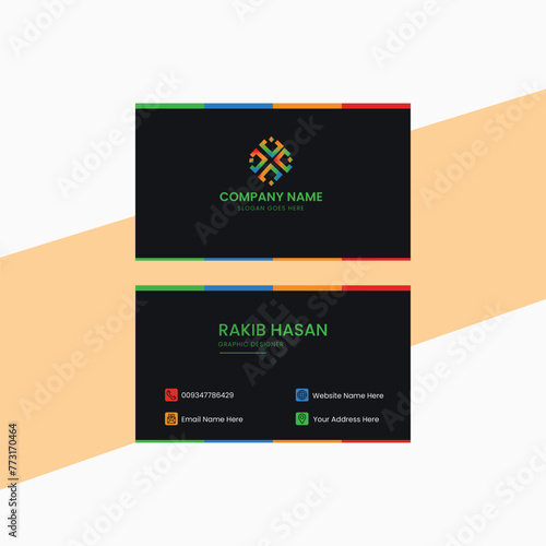 Professional business card template design