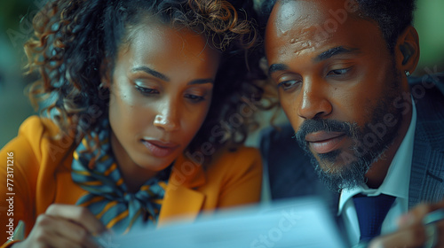 business partner looking at laptop