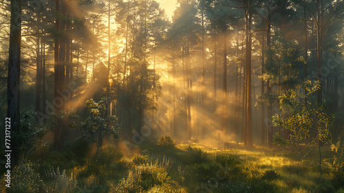 morning in the forest