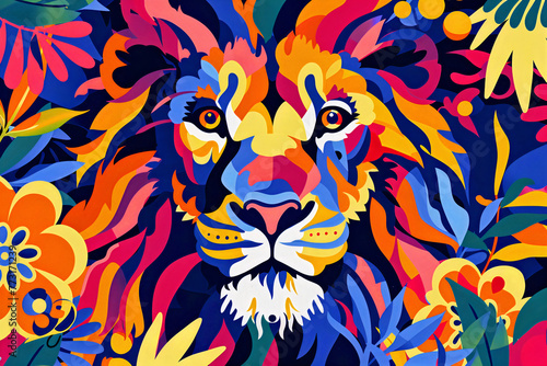 colorful animal illustration abstract design wallpaper pattern digital art background