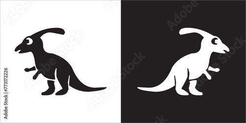 Illustration vector graphics of dinosaur icon