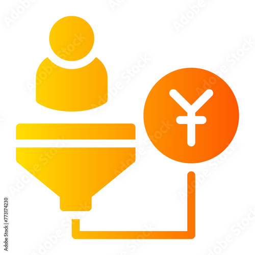 yen gradient icon