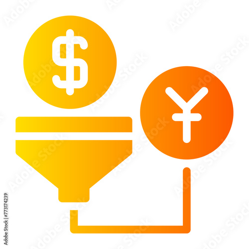 yen gradient icon