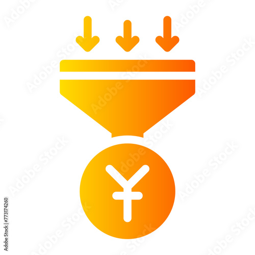 yen gradient icon