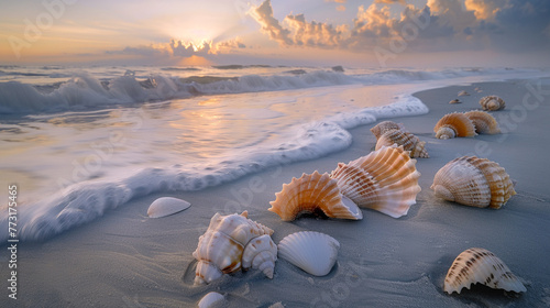 The Myrtle Beach coast whispers secrets at dawn, shells scattered like jewels on its shores