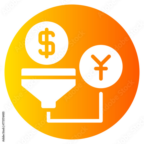 yen gradient icon
