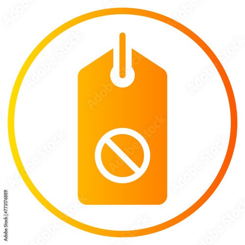 no sales gradient icon