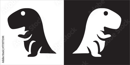 Illustration vector graphics of dinosaur icon