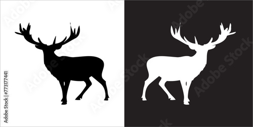 Illustration vector graphics of deer icon