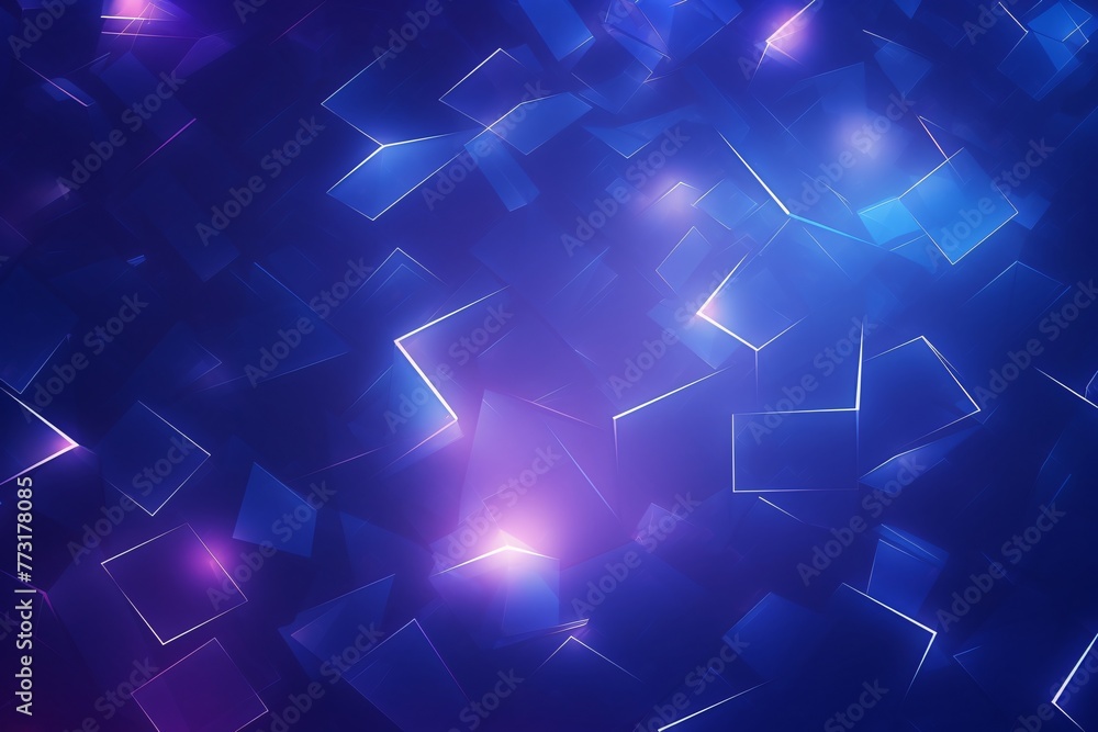 a blue and purple background with squares