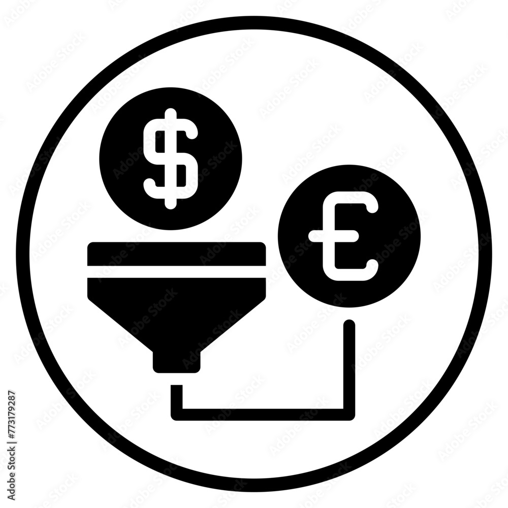 Fototapeta premium sales funnel glyph icon