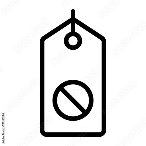 no sales line icon