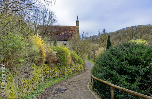 Spring day in the medieval town of Rothenburg ob der Tauber.