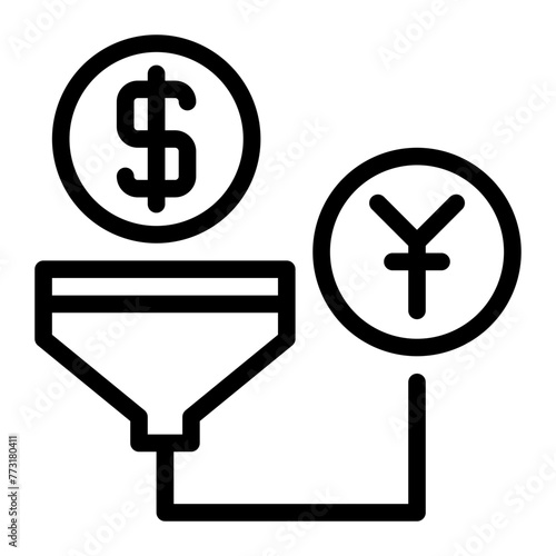 yen line icon