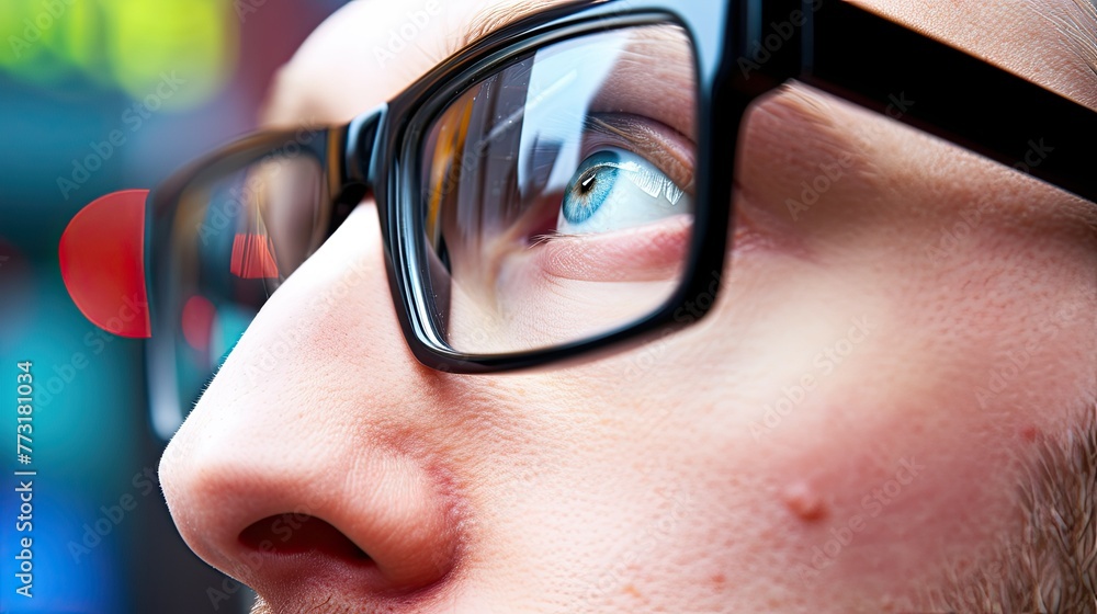 His glasses rest on the bridge of his nose, revealing an intellect that sees beyond the surface. His glasses rest on the bridge of his nose, revealing an intellect that sees beyond the surface.