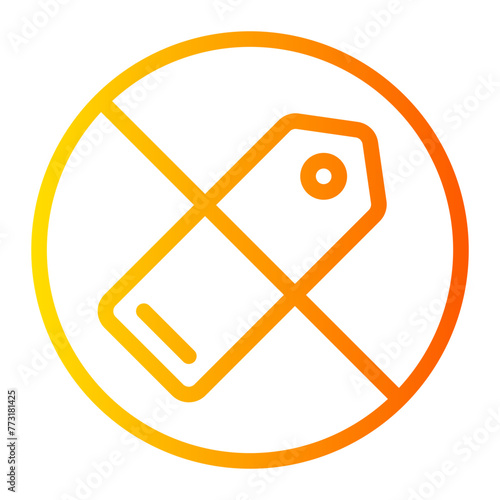 no sales gradient icon