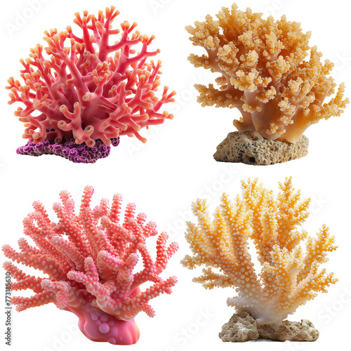 Soft coral isolated on white
