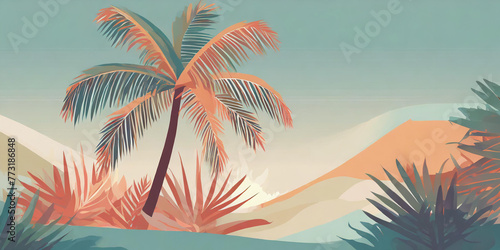 palm trees and dunes