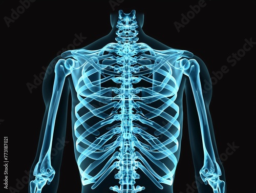 a x-ray of a human skeleton