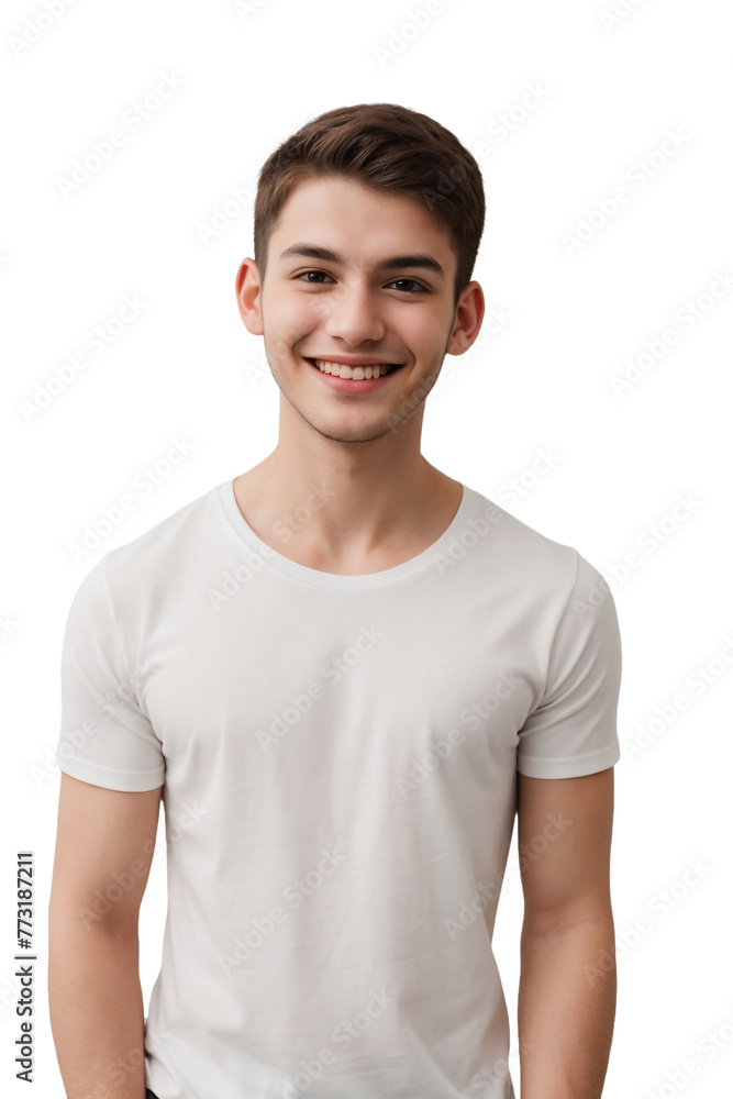Young gay wearing a white t-shirt, smiling and looking at the camera, Happiness concept, isolated, transparent background, no background. PNG. Young gay wearing a white t-shirt, smiling and looking at the camera, Happiness concept, isolated, transparent background, no background. PNG.