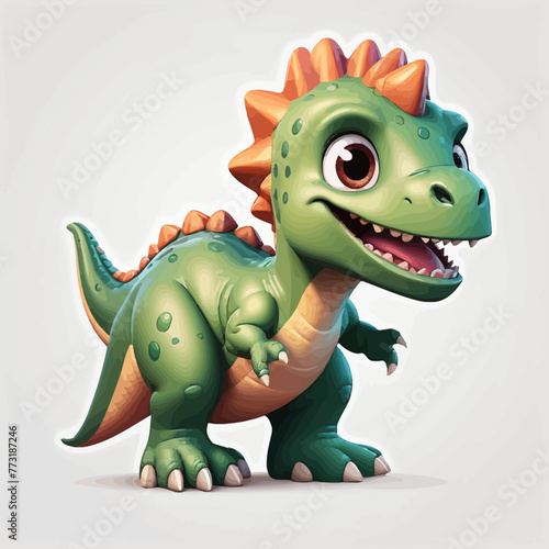 Cute dinosaur cartoon Logo Design Very Cool © Sahri