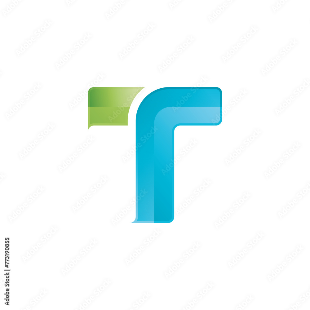 Modern gradient geometric letter T tech logo Modern gradient geometric letter T tech logo