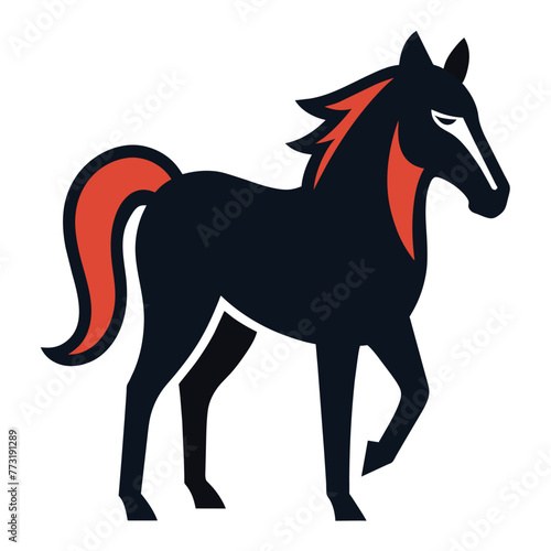 Horse line icon  outline style icon for web site or mobile app  animals and livestock  mustang vector icon  simple vector illustration
