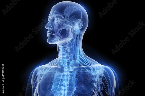 Anatomy medical x-ray blue