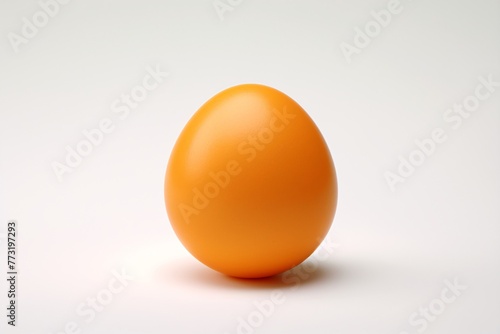 an egg on a white surface