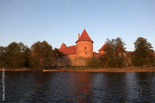 Lithuania Trakai Castle on a sunny spring day