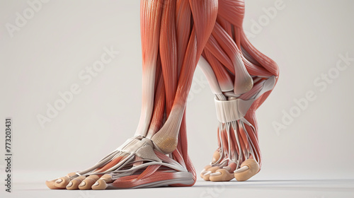 Anatomical Model of Human Lower Leg and Foot Muscles