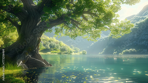 Wallpaper Mural lake in the forest Torontodigital.ca