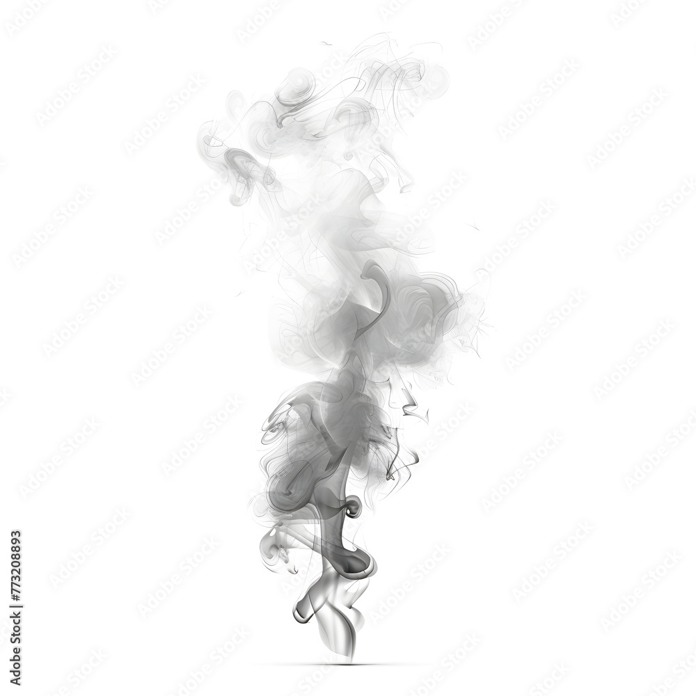 smoke on white and transparent background.