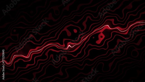 Liquid fractional motion abstract red color background photo