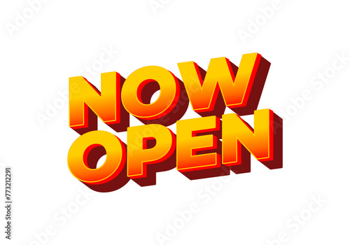 Now open. Text effect in 3d look with eye catching colors