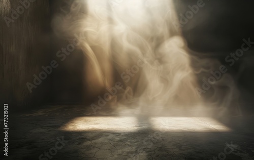 Delve into the Fascination of Light and Shadow Through Smoke  Explore the Dynamic Relationship Between Light and Shadow in Smoke Generative Ai