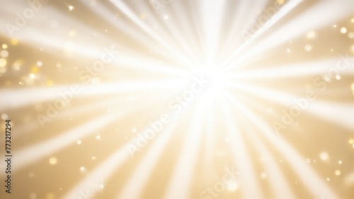 Asymmetric White light burst, rays of lights on dark Maroon background with the color of yellow, golden sparkling and bokeh