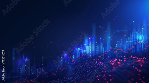 Abstract financial data visualization background
